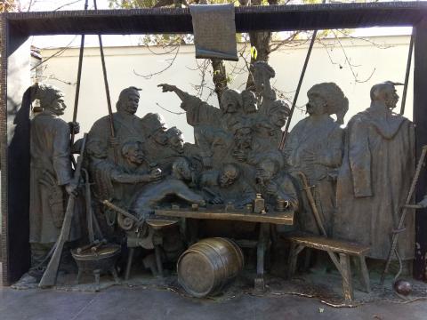 Запорожцы пишут письмо турецкому султану (скульптурная экранизация)