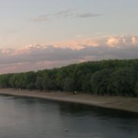 Ранний закат на реке Сож