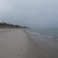 Людей вокруг нет, только следы на песке Людей вокруг нет, только следы на песке