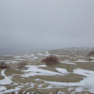 Вид на дюны со второй смотровой площадки "Высоты Эфа"